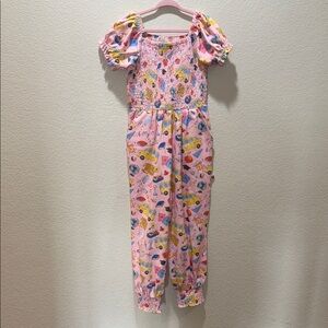 Cheeky Plum Pink and Yellow Kids' Jumpsuit Back to School